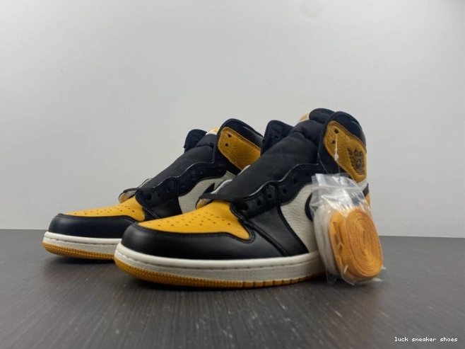 Cheap LUCY Jordan 555088-711 OG Toe Yellow High 1 Air 0630